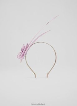 Accessories LK Bennett Women Eileen Lilac Mesh and Feather Fascinator Lavendar LJ48X652