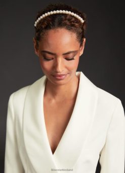 Accessories LK Bennett Women Eliza Headband Pearl Gold LJ48X722
