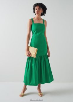 Clothing LK Bennett Women Essie Cotton Dress Green LJ48X249