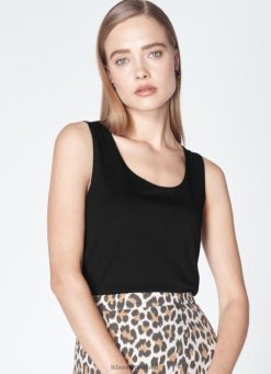 Clothing LK Bennett Women Ginny Jersey Top Black LJ48X62