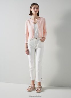 Clothing LK Bennett Women Michi Organic Cotton Knitted Cardigan Potpurri Pink LJ48X109