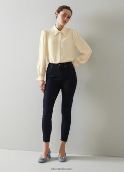 Clothing LK Bennett Women Sonya Crepe Blouse Cream LJ48X25