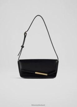 Handbags LK Bennett Women Adelaide Leather Shoulder Bag Black LJ48X623