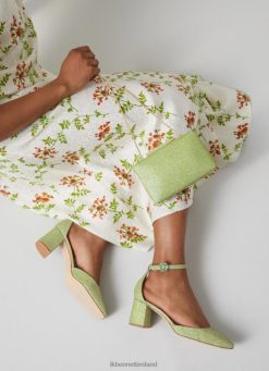 Shoes LK Bennett Women Darling Fine Glitter D'Orsay Courts Green LJ48X387