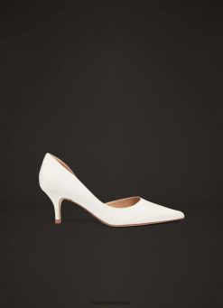 Shoes LK Bennett Women Hazel Ivory Satin D'Orsay Courts Cream LJ48X374
