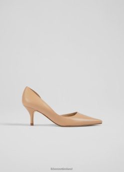 Shoes LK Bennett Women Hazel Leather D'Orsay Courts Beige LJ48X381