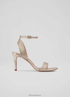 Shoes LK Bennett Women Ivette Metallic Rope Sandals Gold LJ48X508