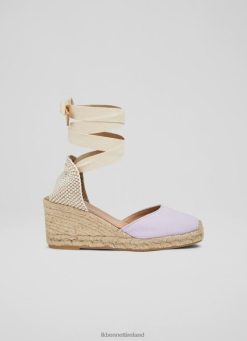 Shoes LK Bennett Women Maureen Lilac Canvas Espadrilles Purple LJ48X511