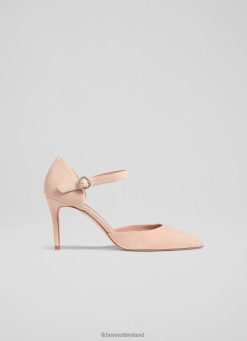 Shoes LK Bennett Women Monet Suede Ankle Strap Heels Beige LJ48X333