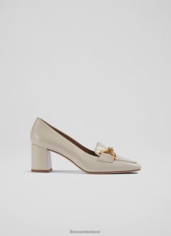 Shoes LK Bennett Women Samantha White Crinkle Patent Snaffle-Detail Courts Natural LJ48X340