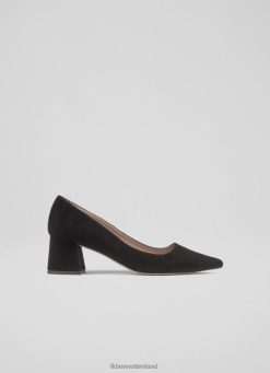 Shoes LK Bennett Women Sloane Suede Block Heel Courts Black LJ48X401